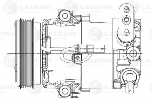 Компрессор кондиционера Opel Astra J (10-) 1.4T (LCAC 2131) LCAC2131 LUZAR